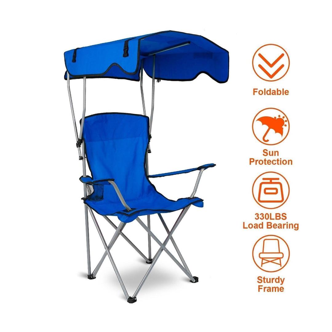 Portable Camping Recliner for Beach and Outdoor Activities, Foldable Outdoor Lounge Chair with Cup H - Mova
