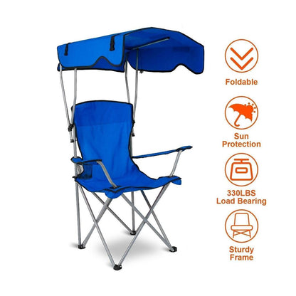 Portable Camping Recliner for Beach and Outdoor Activities, Foldable Outdoor Lounge Chair with Cup H - Mova